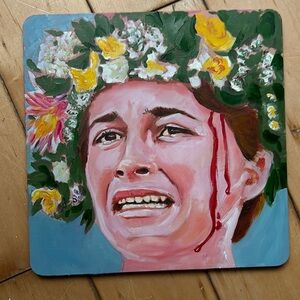 Florence Pugh Midsummer Midsommar  horror movie painting portrait